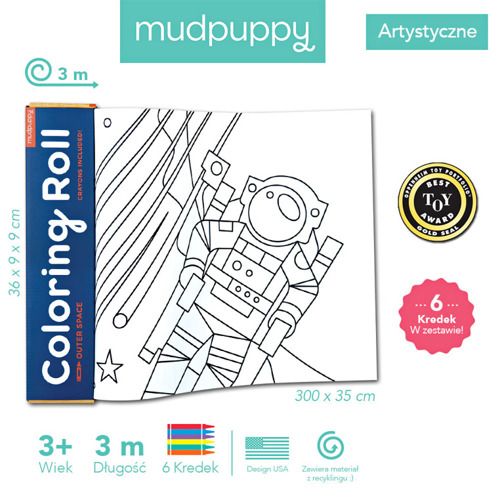 Kolorowanka w rolce z kredkami Kosmos Kolorowanka w rolce z kredkami Kosmos