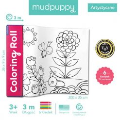 Kolorowanka w rolce z kredkami Ogród