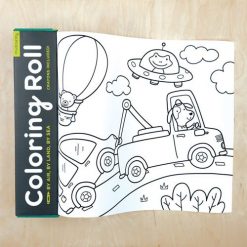 Kolorowanka w rolce z kredkami Środki transportu