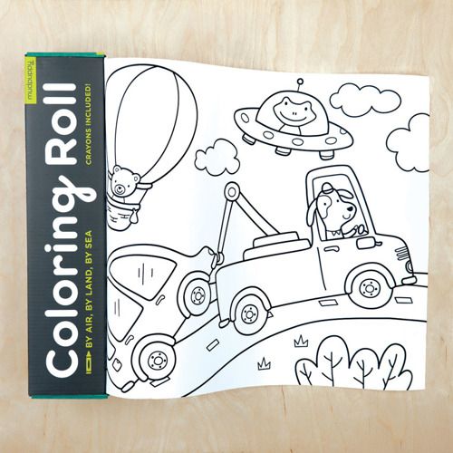 Kolorowanka w rolce z kredkami Środki transportu Kolorowanka w rolce z kredkami Środki transportu