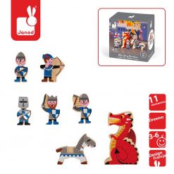 Zestaw drewniany Rycerze