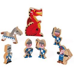 Zestaw drewniany Rycerze