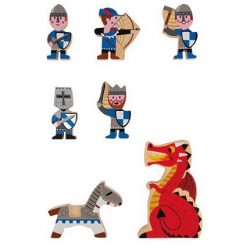 Zestaw drewniany Rycerze