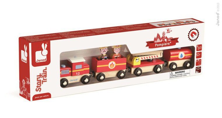 Pociąg drewniany Straż pożarna | ZabawkiRozwojowe.pl Pociąg drewniany Straż pożarna | ZabawkiRozwojowe.pl
