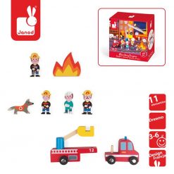 Drewniany zestaw Strażacy