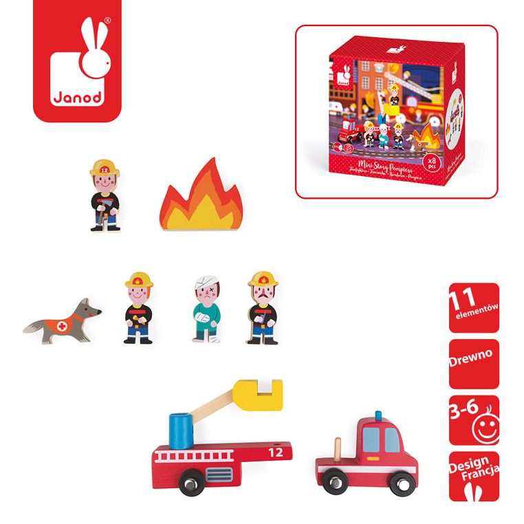 Drewniany zestaw Strażacy Drewniany zestaw Strażacy