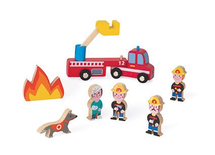 Drewniany zestaw Strażacy Drewniany zestaw Strażacy