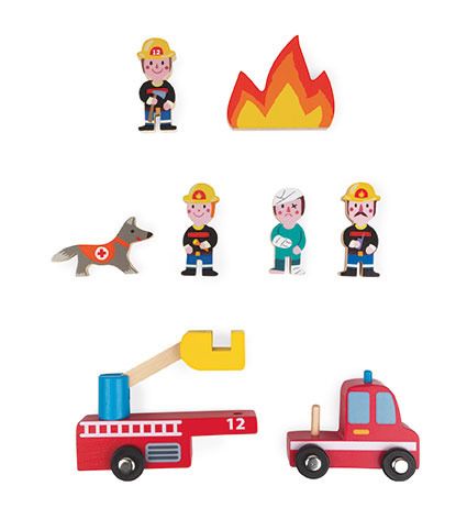 Drewniany zestaw Strażacy Drewniany zestaw Strażacy