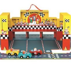Drewniany tor wyścigowy w walizce dla dzieci | ZabawkiRozwojowe.pl