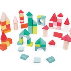 Drewniane klocki z matą