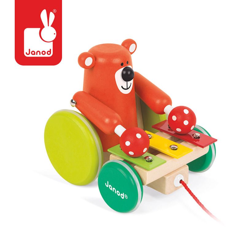 Miś z cymbałkami do ciągnięcia Miś z cymbałkami do ciągnięcia