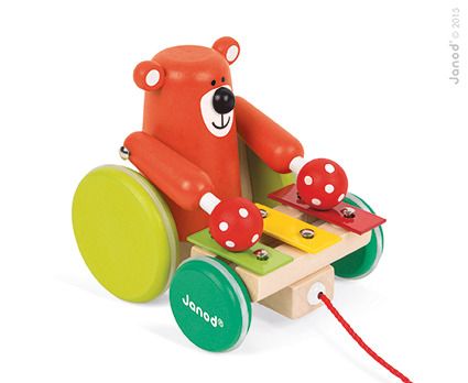 Miś z cymbałkami do ciągnięcia Miś z cymbałkami do ciągnięcia