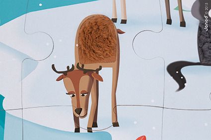 Puzzle sensoryczne Lodowa kraina Puzzle sensoryczne Lodowa kraina