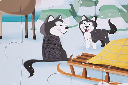 Puzzle sensoryczne Lodowa kraina Puzzle sensoryczne Lodowa kraina