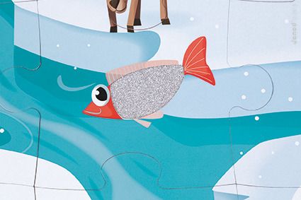 Puzzle sensoryczne Lodowa kraina Puzzle sensoryczne Lodowa kraina