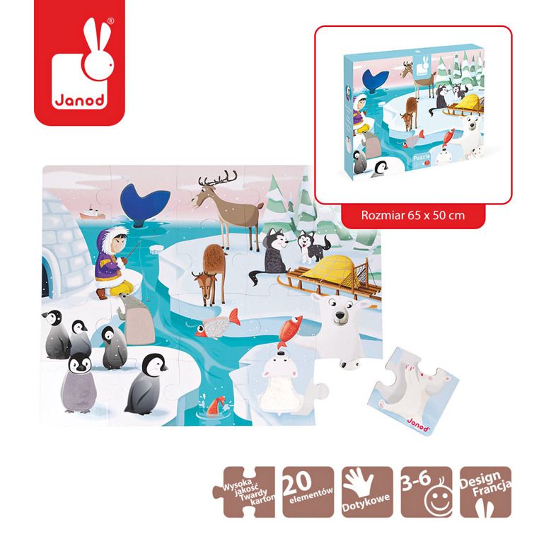 Puzzle sensoryczne Lodowa kraina Puzzle sensoryczne Lodowa kraina