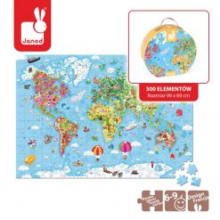 Puzzle w walizce Mapa Świata