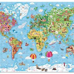 Puzzle w walizce Mapa Świata