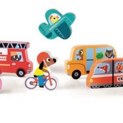 Drewniana układanka 3D Pojazdy