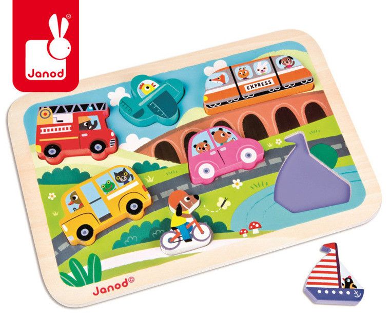 Drewniana układanka 3D Pojazdy Drewniana układanka 3D Pojazdy