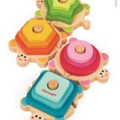 Drewniana układanka-piramida Żółwie