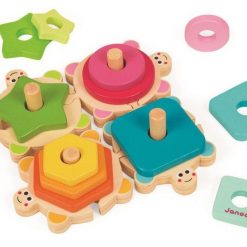 Drewniana układanka-piramida Żółwie