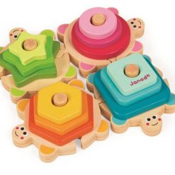 Drewniana układanka-piramida Żółwie