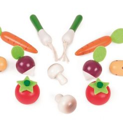 Drewniane warzywa w skrzyneczce