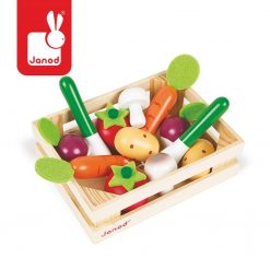 Drewniane warzywa w skrzyneczce