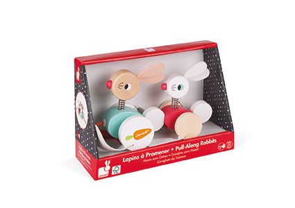 Drewniane Zajączki do ciągnięcia Drewniane Zajączki do ciągnięcia