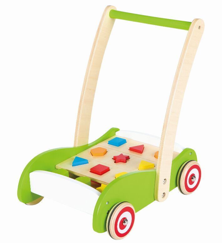 Drewniany wózek geometryczny i sorter Drewniany wózek geometryczny i sorter