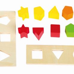 Drewniany wózek geometryczny i sorter