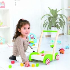 Drewniany wózek geometryczny i sorter