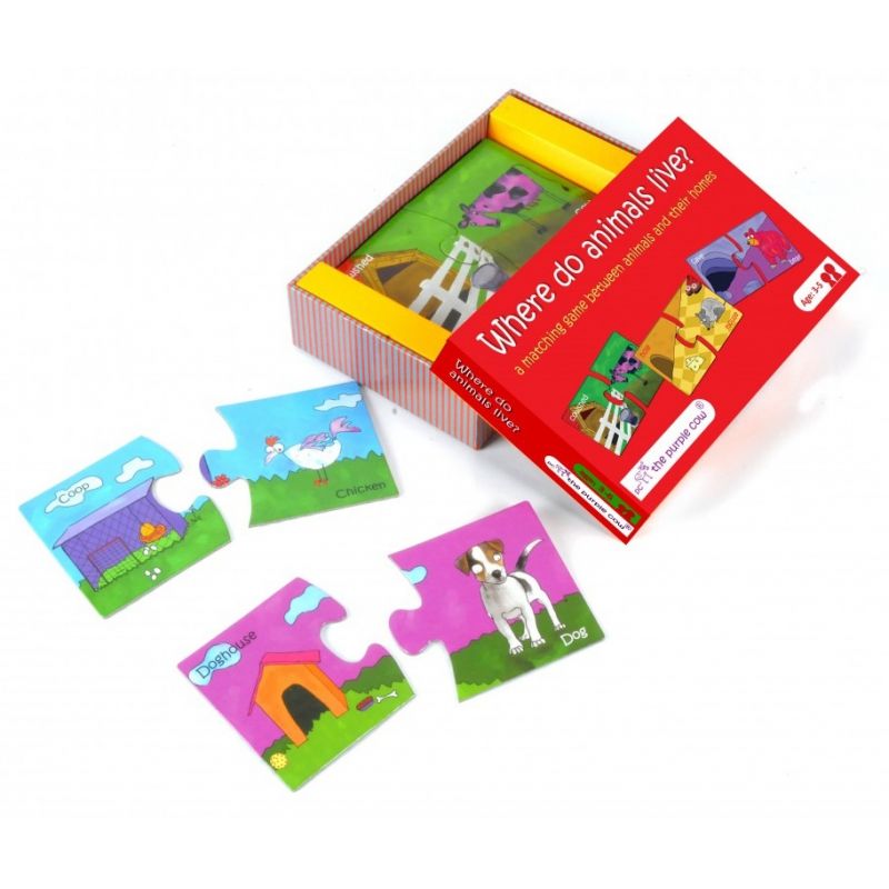 Puzzle Gdzie mieszkają zwierzęta Puzzle Gdzie mieszkają zwierzęta