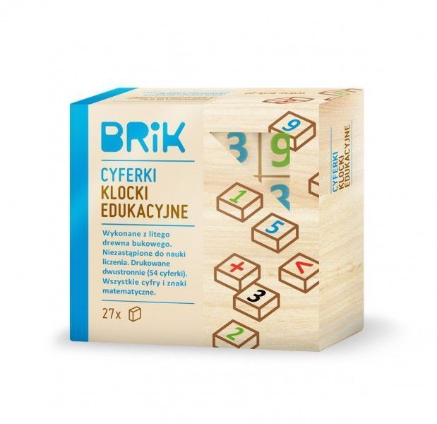 Klocki drewniane cyferki Klocki drewniane cyferki