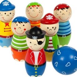 Drewniana gra zręcznościowa Kręgle Piraci ZabawkiRozwojowe.pl - zabawki rozwojowe dla dzieci