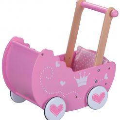 Drewniany wózek dla lalek, Lelin, 3+ | ZabawkiRozwojowe.pl
