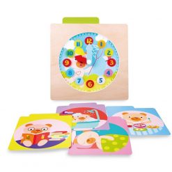 Zegar do nauki godzin Miś