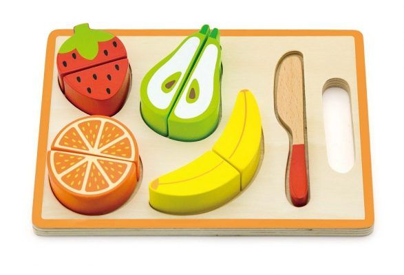 Zabawka drewniana owoce na desce