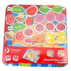 Drewniana układanka magnetyczna pizza | ZabawkiRozwojowe.pl