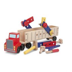 Duża drewniana ciężarówka z narzędziami | ZabawkiRozwojowe.pl