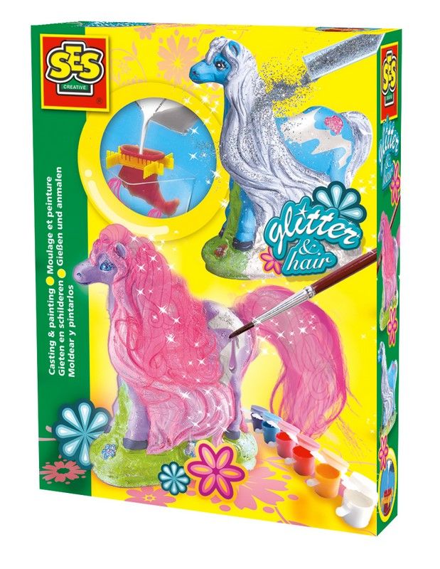 Lśniące koniki – odlew gipsowy Lśniące koniki - odlew gipsowy 3D + brokat | ZabawkiRozwojowe.pl