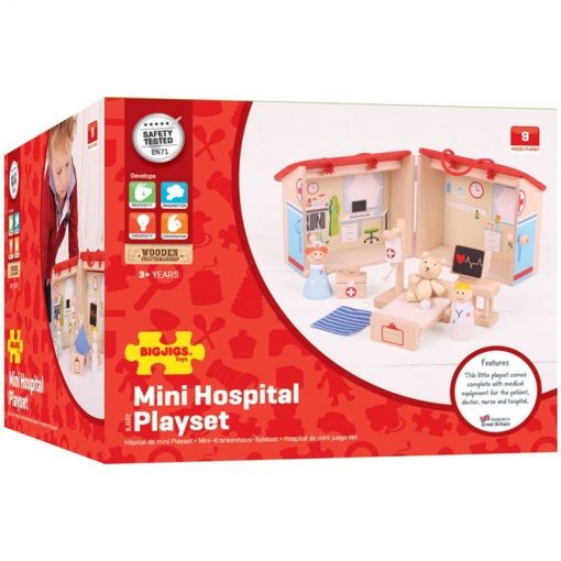 Drewniany zestaw Szpital firmy BigJigs Toys | ZabawkiRozwojowe.pl - sklep internetowy z zabawkami rozwojowymi