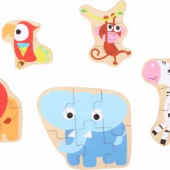 Drewniane puzzle Zoo