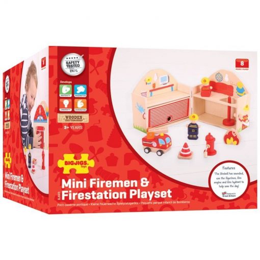 Drewniany zestaw Straż Pożarna | ZabawkiRozwojowe.pl - sklep internetowy z zabawkami rozwojowymi