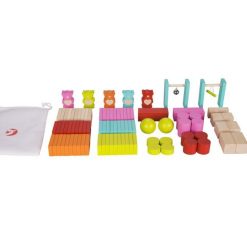 Drewniana gra domino Misie | ZabawkiRozwojowe.pl - sklep internetowy z zabawkami rozwojowymi