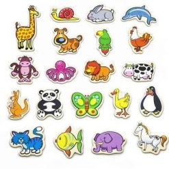 Drewniane magnesy na lodówkę Zwierzęta