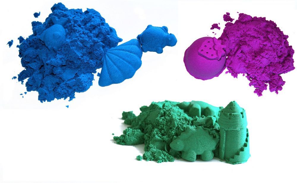 Piasek kinetyczny w 3 kolorach Piasek kinetyczny w 3 kolorach