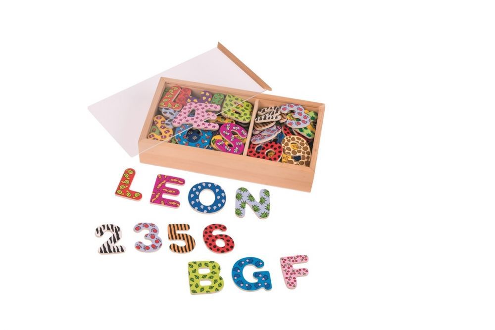 Drewniane magnesy Literki i Cyferki Drewniane magnesy Literki i Cyferki