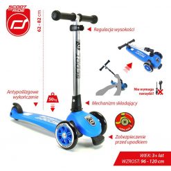 Trzykołowa hulajnoga niebieska